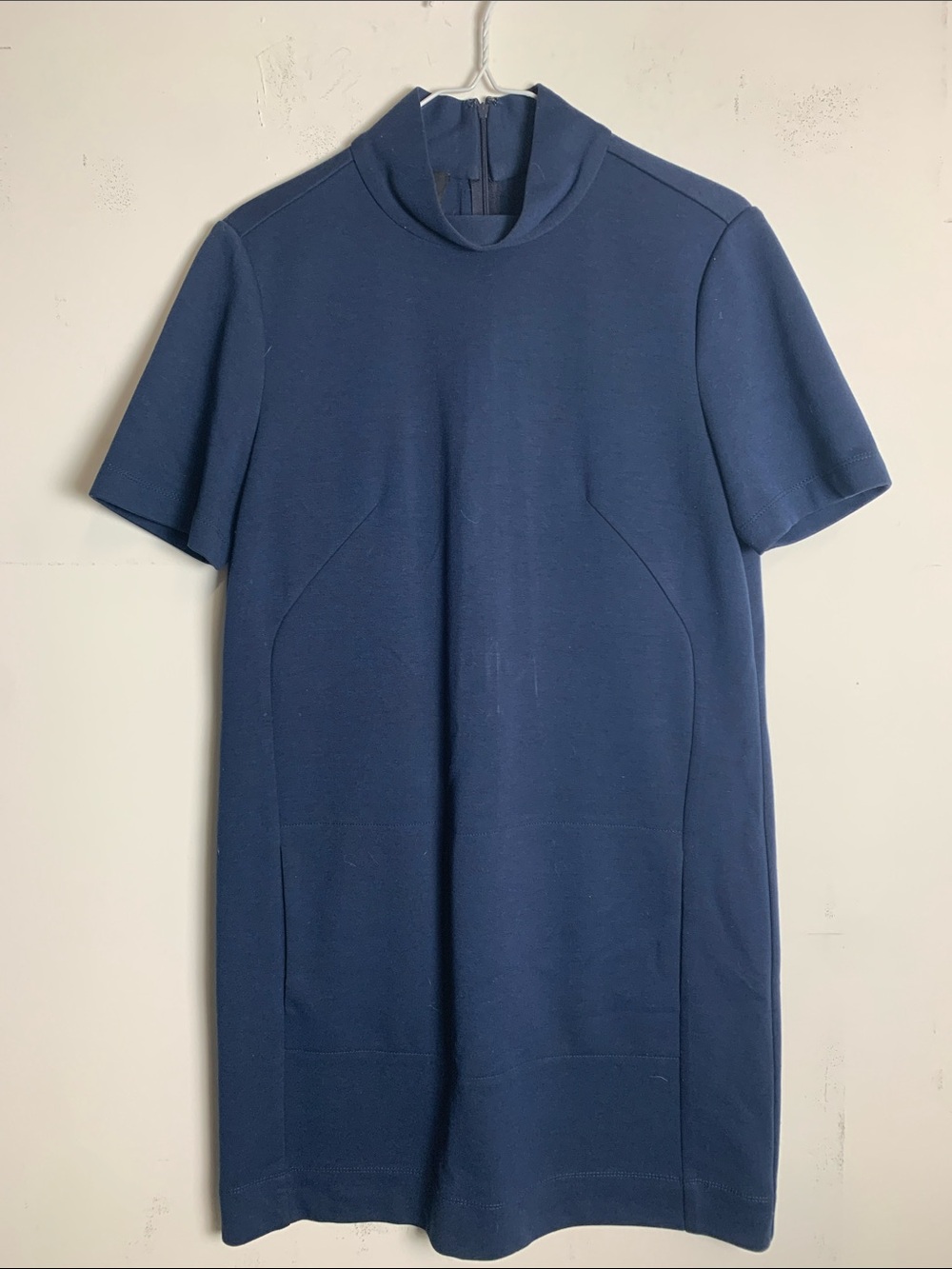 Donna Morgan Navy Short Sleeve Midi Dress